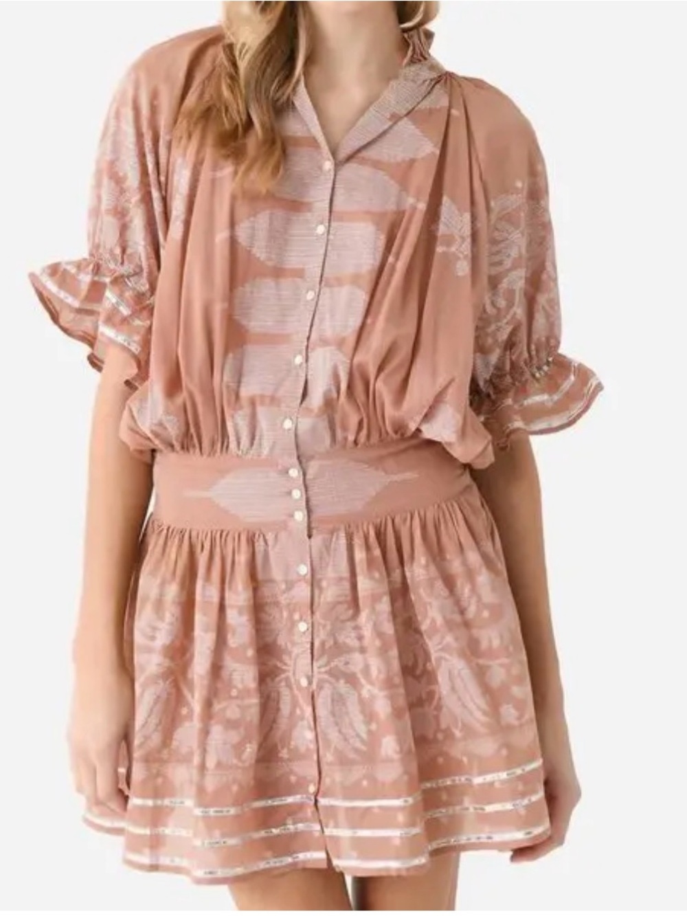 Juliet Dunn Women’s Dhaka Print Blouson Dress NWT (2)